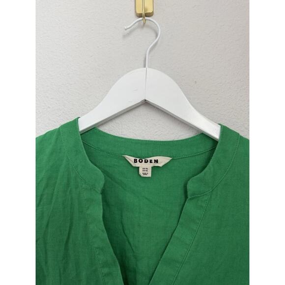 Boden Women’s Green Linen Sophia Airy Tiered Summer Mini Dress Sz 10L - Picture 4 of 8